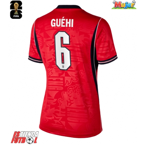 Inglaterra Marc Guehi #6 Segunda Equipación Mujer Mundial 2026 Manga Corta